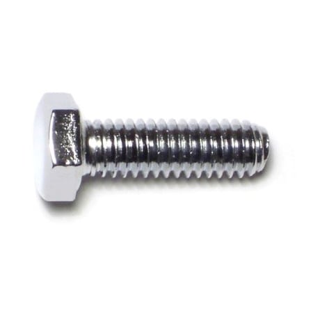 Midwest Fastener Grade 5, 5/16"-18 Hex Head Cap Screw, Chrome Plated Steel, 1 in L, 10 PK 74084